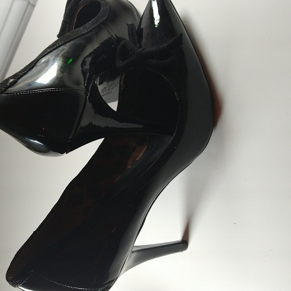 New Black pattern leather designer Victor Alfaro heels never worn - Picture 5 of 11